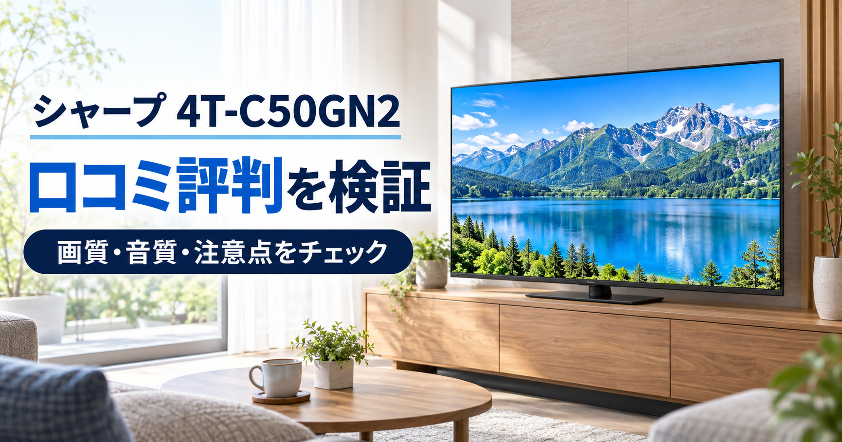 シャープ4T-C50GN2の口コミ評判！デメリットや画質・音質を検証